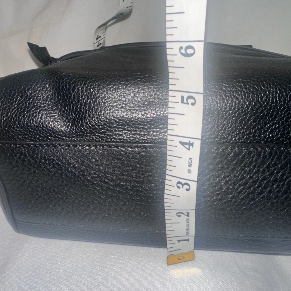 Kate Spade Pebbled Black Leather Satchel with Removal Strap - Picture 4 of 9
